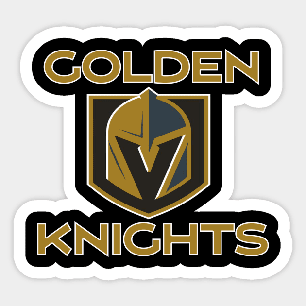 A Golden Vegas Sports Shirt Knight Emblem Tshirt Sticker by Dezine